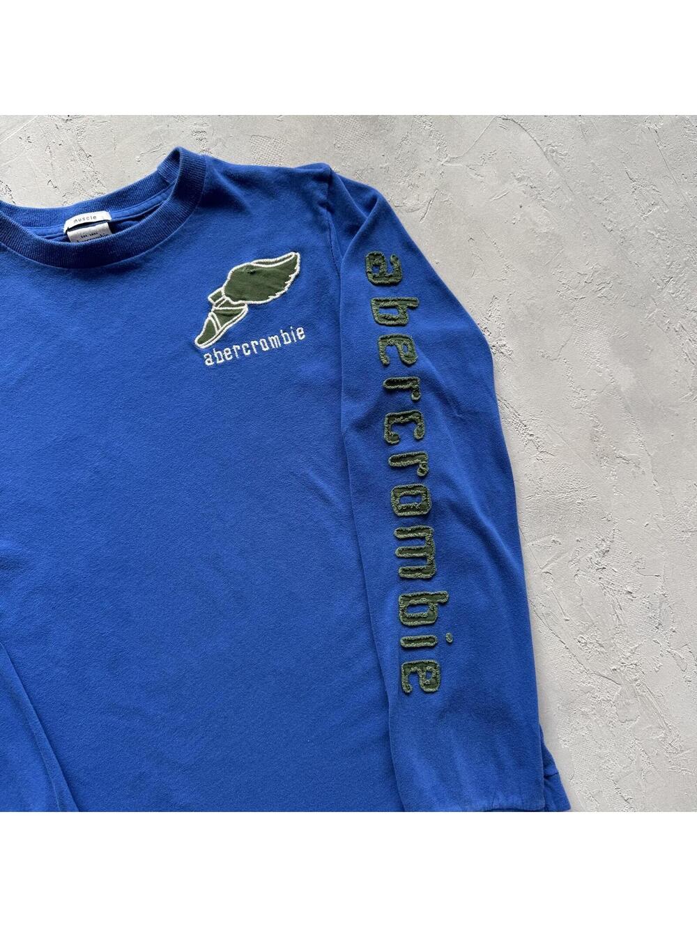 Vintage 2000s Abercrombie and Fitch Track and Field Blue L/S T Shirt
